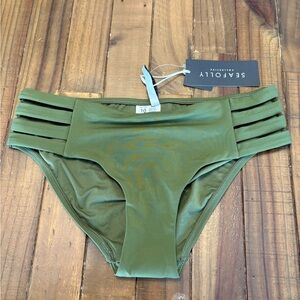 Seafolly Olive Green Bikini Bottom size 10 nwt!